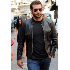 Stylish Bradley Cooper Fashionable Biker Real Leather Jacket